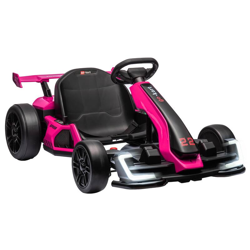 24V Kids Electric Drift Kart Ride on Toy for Kids - Pink