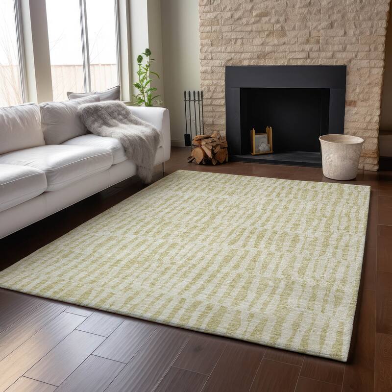 Premium Washable Super Soft Stripe Geo Mayfield Rug