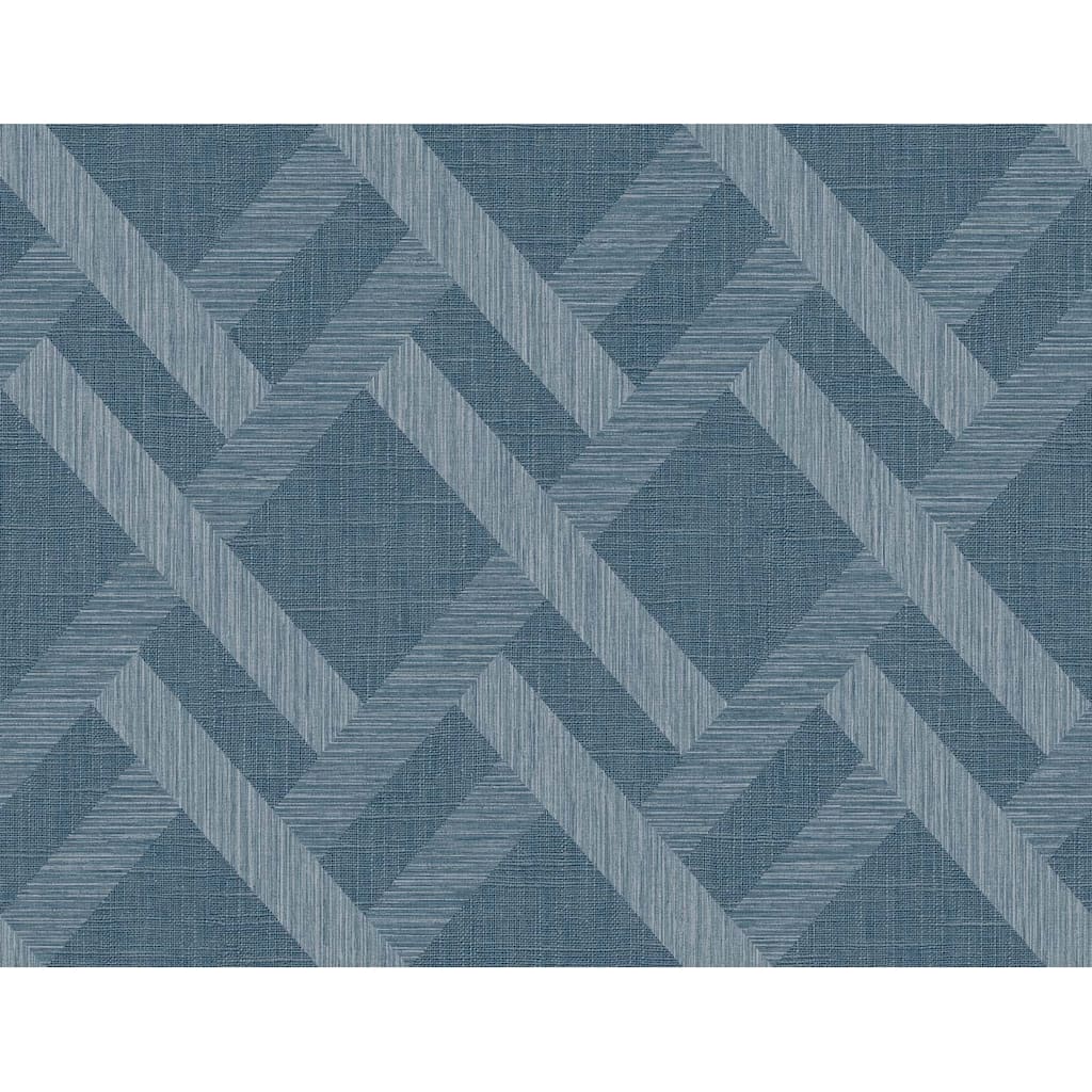 Seabrook Designs Linen Trellis Embossed Vinyl Unpasted Wallpaper