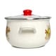 preview thumbnail 6 of 8, STP Goods Apples Belly Deep Enamel on Steel Casserole w/Glass Lid