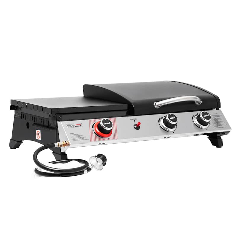 Royal Gourmet 3-Burner Grill and Griddle Combo Station with Lid