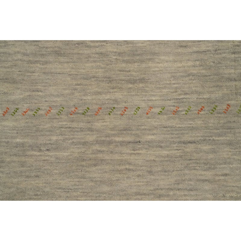 Hand Knotted Oriental 100% Wool Carpet Tribal Animal Pictorial Beige & Ivories Gabbeh Runner Rug - 4' 8'' X 2' 4''
