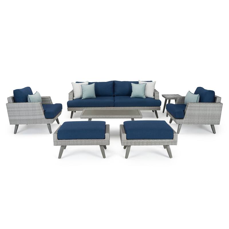Portofino Casual 7 Piece Sunbrella Outdoor Patio Seating Set