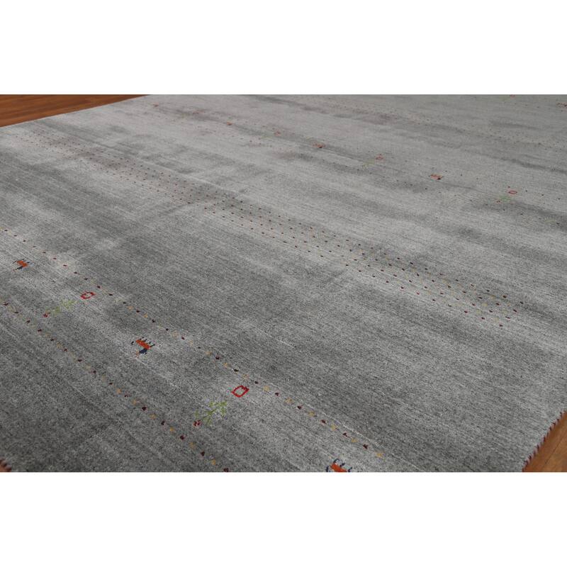 Gray Tribal Gabbeh Indian Area Rug Handmade Bedroom Wool Carpet - 8'0" x 10'0" - 8'0" x 10'0" - Grey