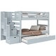 preview thumbnail 11 of 35, Taylor & Olive Trillium Twin over Twin Stairway Bunk Bed, Twin Trundle