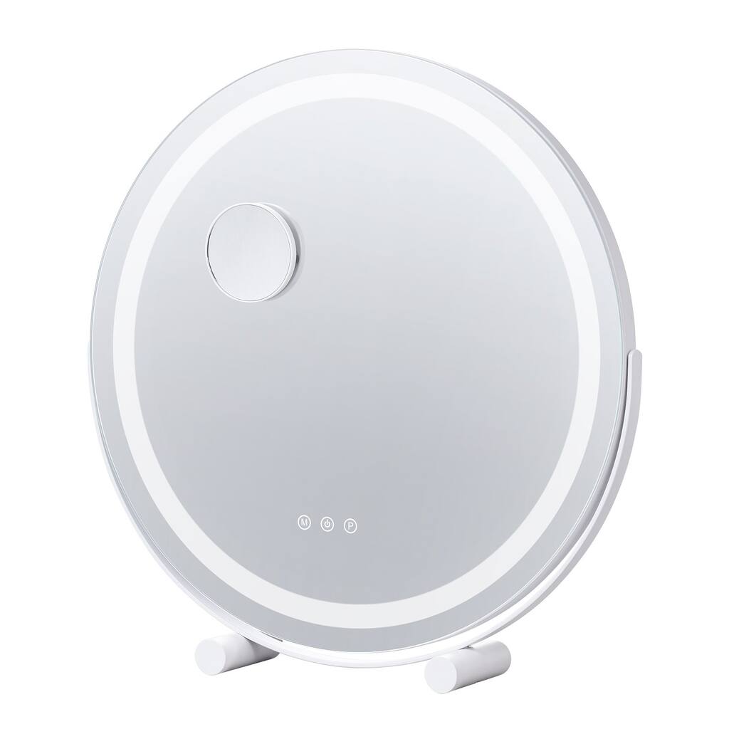 5 x Magnifying Round Vanity Mirror with 3 Colors LED Lights and 2 Suction Cups