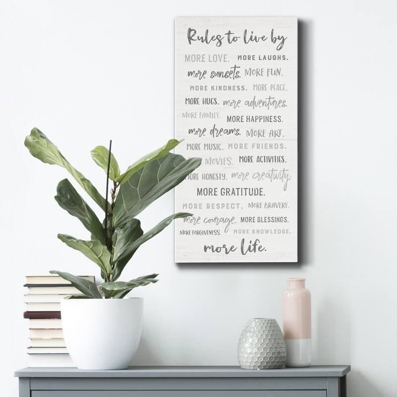 Rules to Live By- Premium Gallery Wrapped Canvas - Ready to Hang