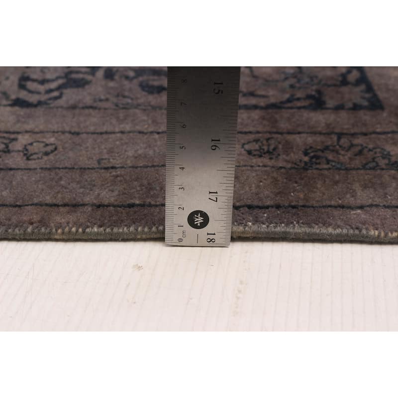 ECARPETGALLERY Hand-knotted Vibrance Grey Wool Rug - 7'11 x 10'1