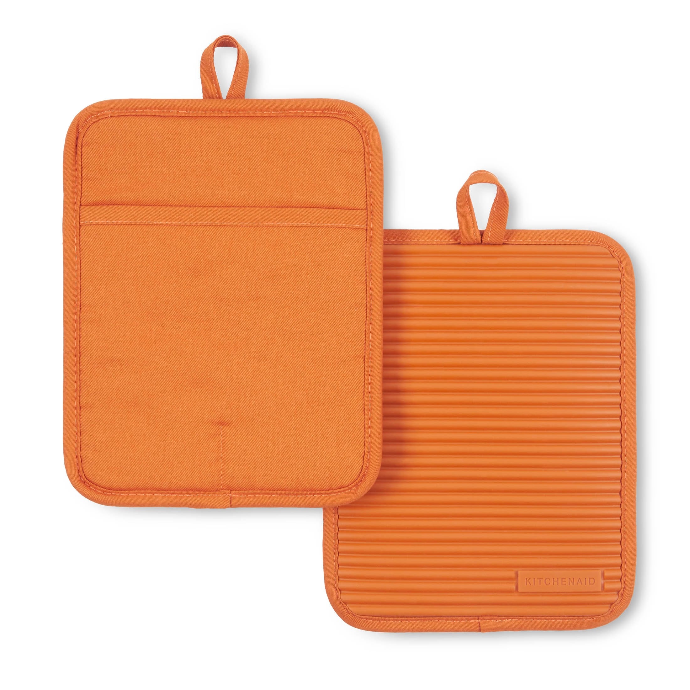 KitchenAid Ribbed Soft Silicone Pot Holder 2-Pack Set, 7x9 - On Sale -  Bed Bath & Beyond - 32254521