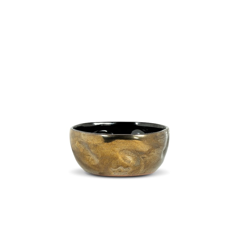 Set of 2 Dented Bowl Med Platinum - Platinum