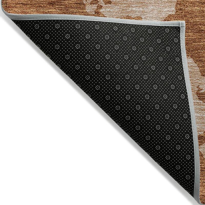 Machine Washable Indoor/ Outdoor Contemporary Abstract Chantille Rug