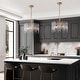 preview thumbnail 3 of 12, Alegate Modern Glam 3-Light Gold Drum Chandelier Glass Pendant for Dining Room