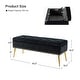preview thumbnail 17 of 137, HULALA HOME Neptunus Modern 45.5" W Velvet Bedroom Storage Bench for End of Bed with Nailhead Trim