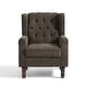 preview thumbnail 71 of 77, Button Tufted Armchair Wingback Wood legs Accent Chairs (Set of 2)