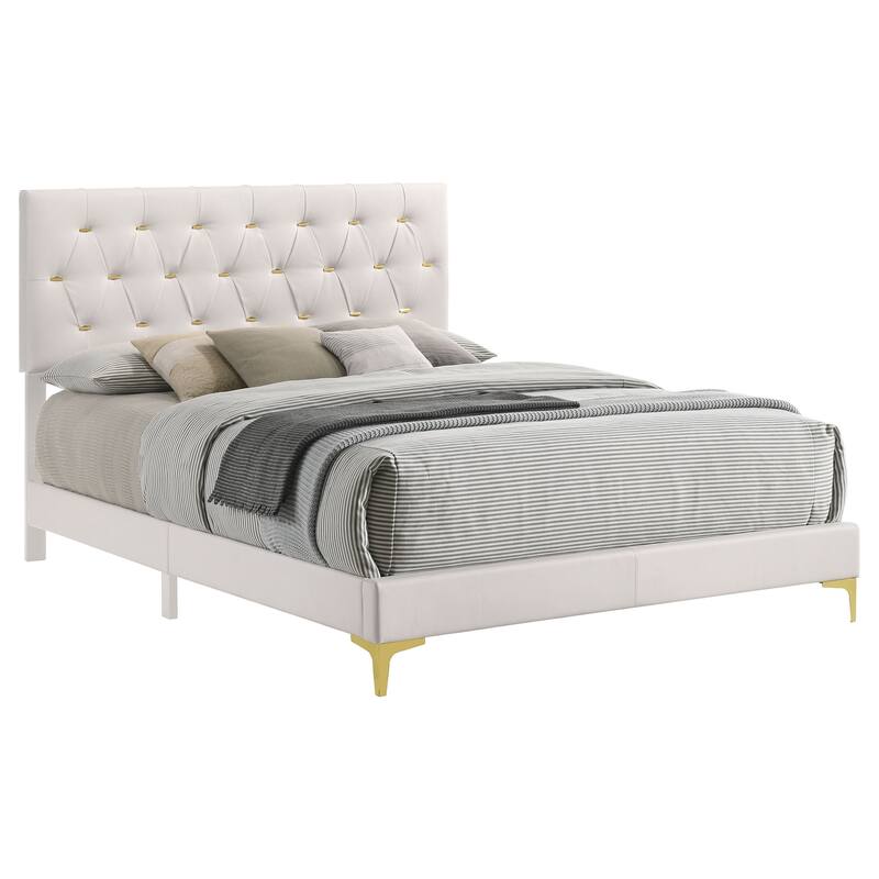 James White Upholstered Queen Panel Bed