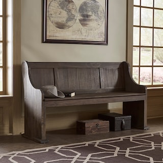 Rowyn Wire Brushed Wood 62-inch Entryway Dining Bench by iNSPIRE Q Artisan