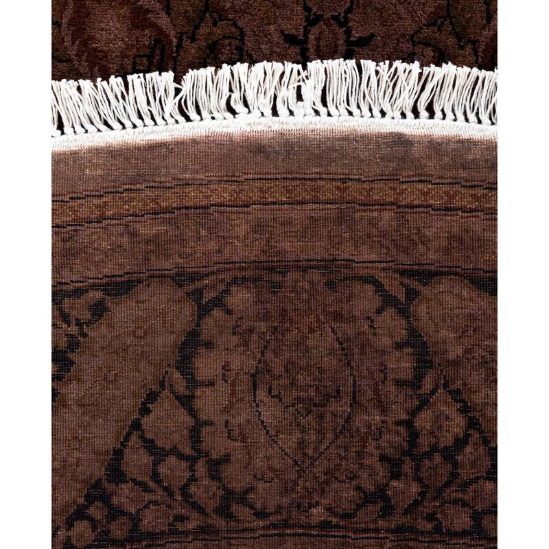 Overdyed One-of-a-Kind Hand-Knotted Area Rug - Brown - 6' 1" x 6' 1"