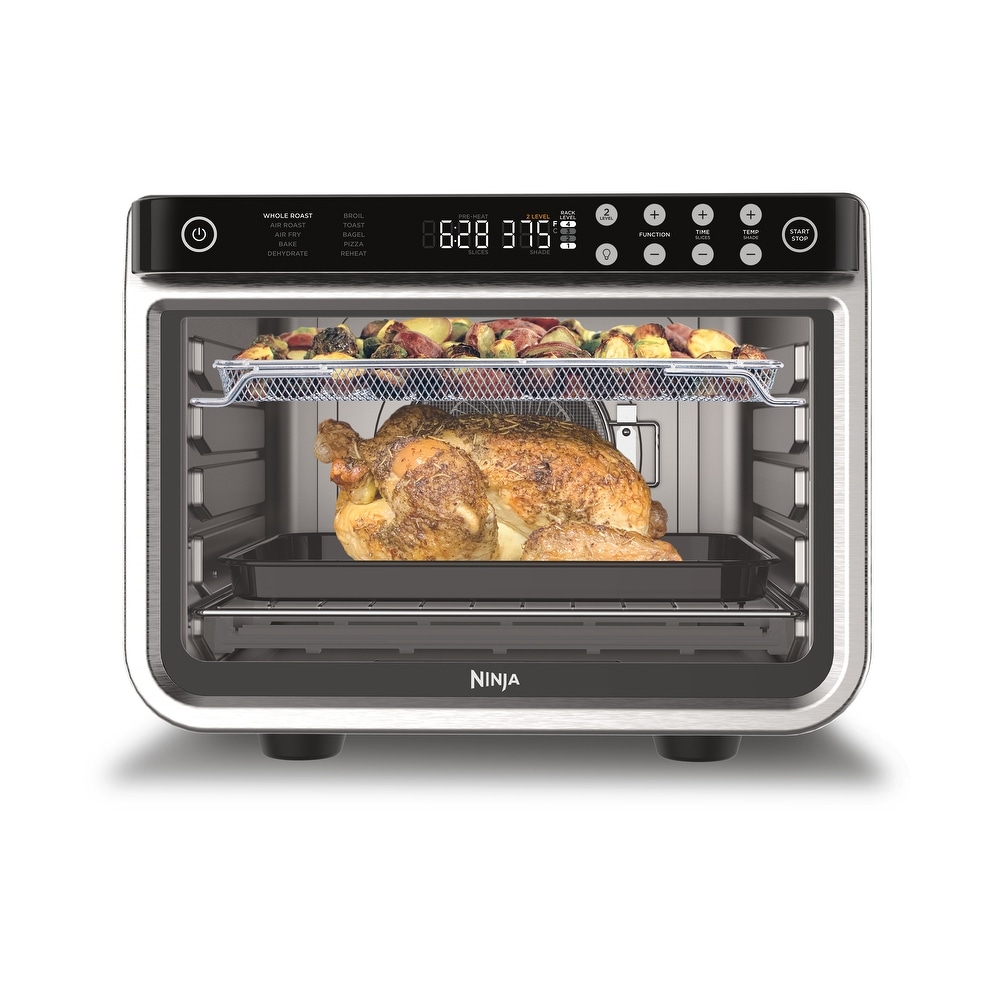 Homcom 12 Qt Air Fry Oven, 8 In 1 Countertop Oven Combo With Air Fry,  Roast, Broil, Bake And Dehydrate, 1700w With Accessories And Led Display,  Black : Target