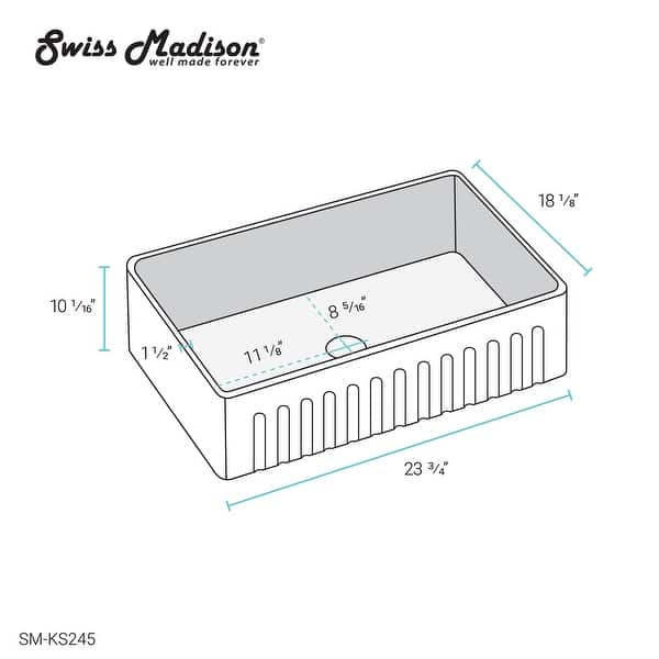 Delice Farmhouse Kitchen Sink Ceramic Composite 24 in. x 18 in. Single Bowl in White Delice Farmhouse Kitchen Sink Ceramic Composite 24 in. x 18 in. Single Bowl in White