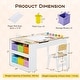 preview thumbnail 3 of 8, Gymax 2-in-1 Kids Wooden Art Table and Art Easel Set w/ Chairs Paper