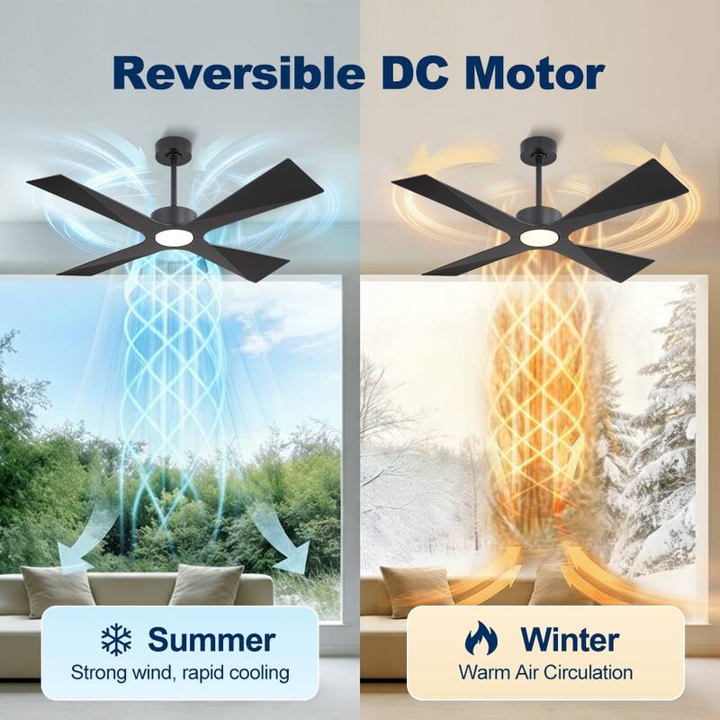 MLiAN 54 In. 4 -ABS Blades Wet Rated Outdoor Ceiling Fan with Remote