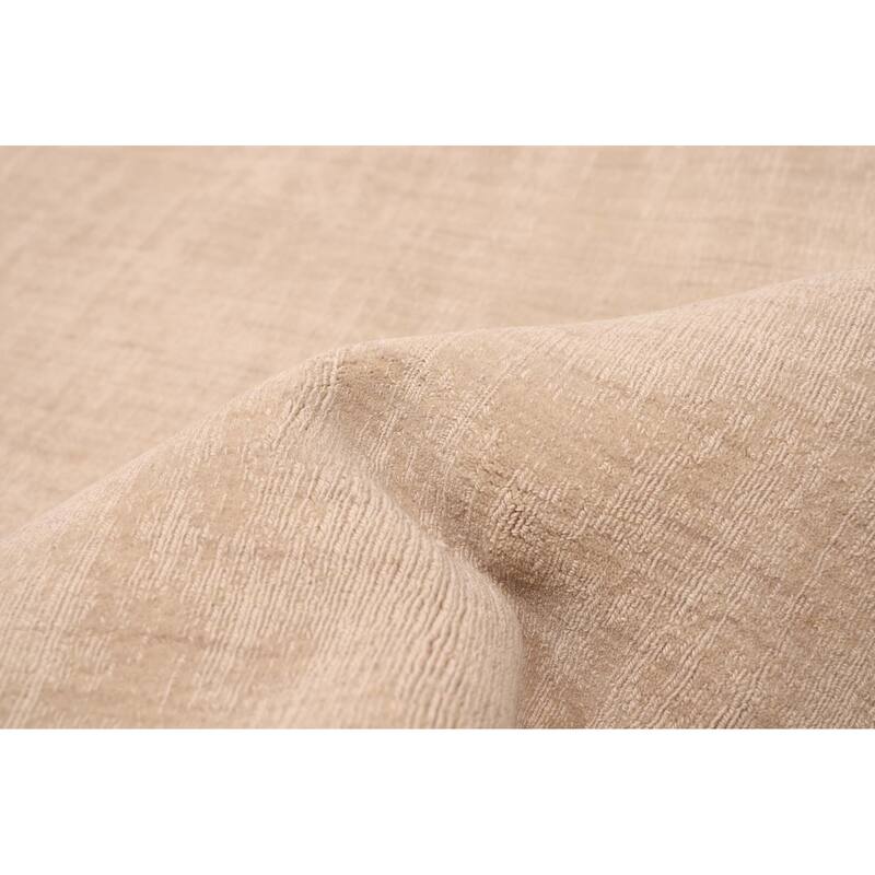 ECARPETGALLERY Hand Loomed Kashkuli Gabbeh Light Khaki Wool Rug - 7'11 x 11'4