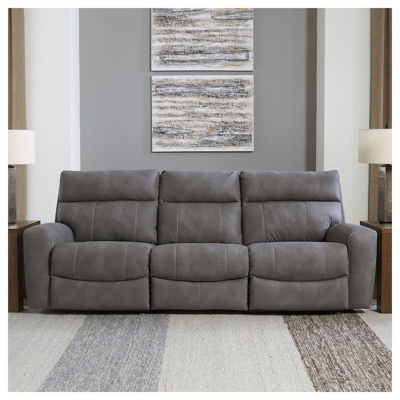 Signature Design by Ashley Next-Gen DuraPella 3-Piece Power Reclining Sectional Sofa - 105"W x 42"D x 42"H - Gray