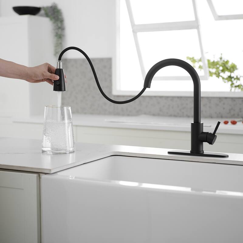 WIZ Pull Down Sprayer Commercial Kitchen Sink Faucets