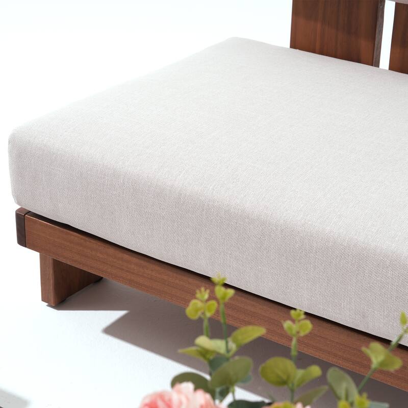 Modern Wooden Outdoor Sofa Set with Cushions
