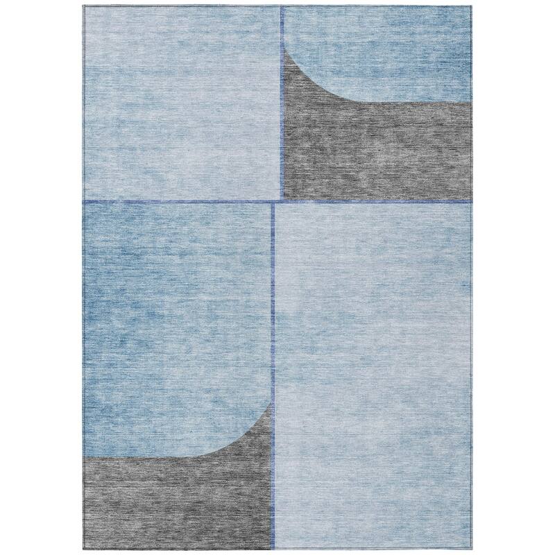 Machine Washable Indoor/ Outdoor Chantille Simple Modern Rug