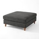 preview thumbnail 17 of 51, Modern Square Corduroy Upholstered Ottoman With Wood Leg 18.4" H - Grey-S