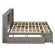 preview thumbnail 50 of 51, Wood Platform Storage Bed Bookcase Headboard Beds w 8 Drawers