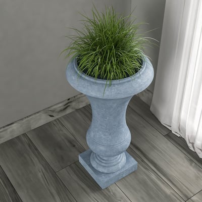 Daisy Modern Urn Fiberstone and MgO Clay Handcrafted Floor Planter with Drainage Holes for Indoor Outdoor Home Yard Patio Decor