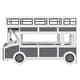 preview thumbnail 10 of 12, Twin over Twin Bus-shaped Bunk Bed with Wheels and Storage