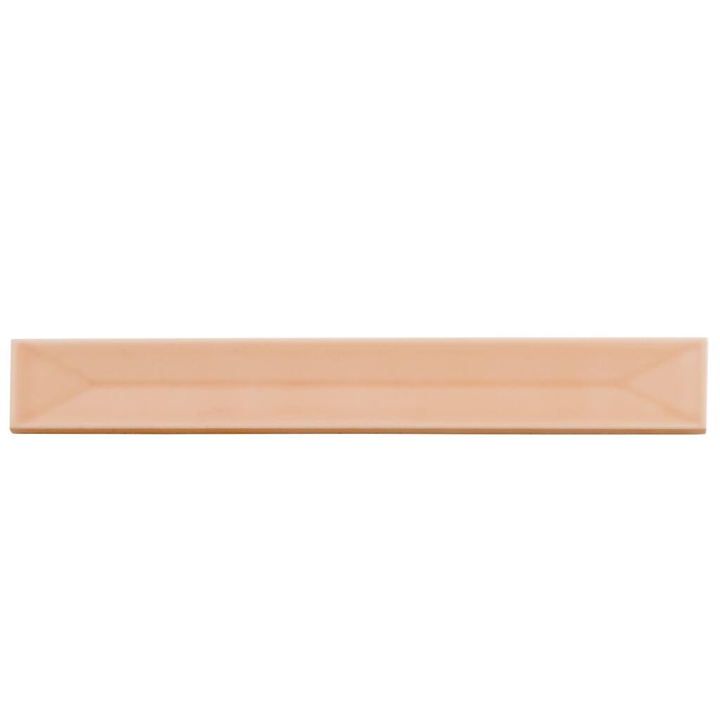 Apollo tile 2" x 16" Horizonte Glossy Powder Pink Ceramic Tile (10.76 sq ft/case) - 50 Pack