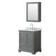 Option Dark Gray / White Carrara Marble Top / Polished