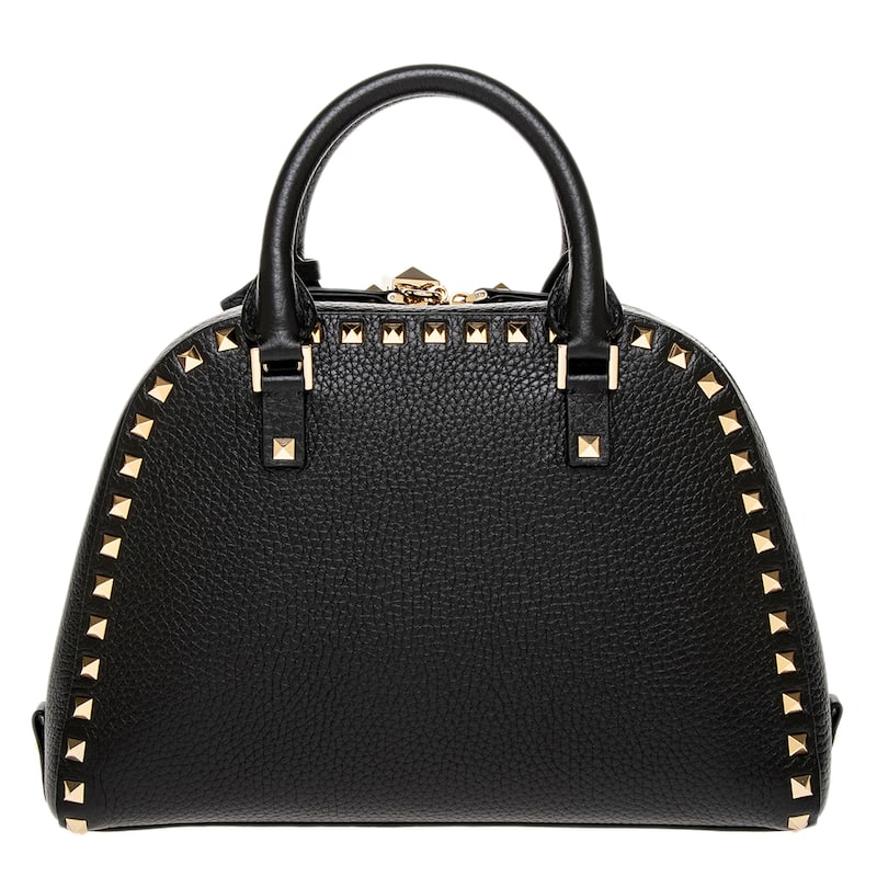 Valentino Rockstud Leather Top Handle Bag