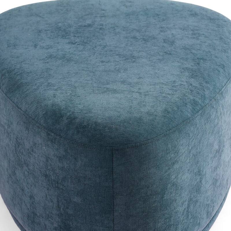 Leon 43" W Modern Oversized Chenille Triangular Cheese Ottoman