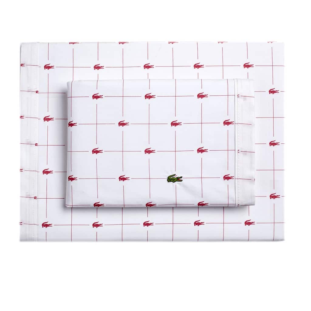 Lacoste Slice Pair Geometric 100% Cotton Pillowcase