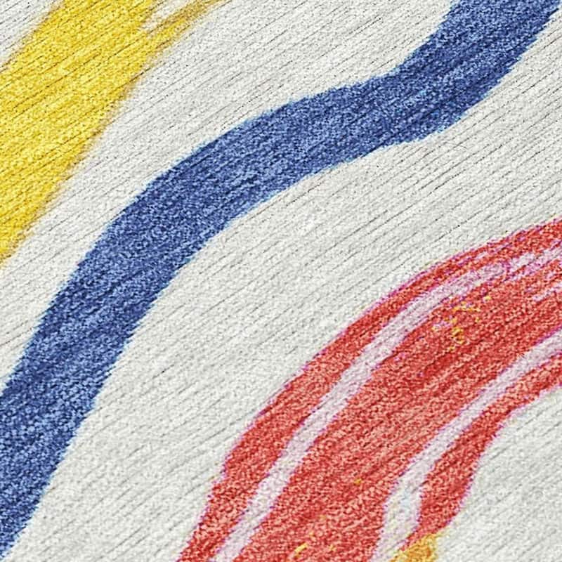 HomeRoots Striped Transitional Rectangle Outdoor Rug