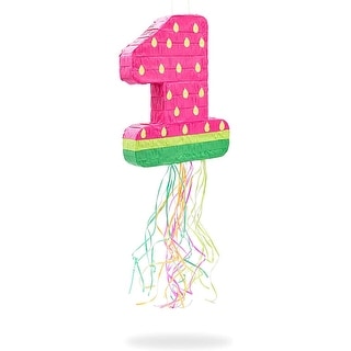 Watermelon Piñata for Kids 1st Birthday Party, Number 1 (16.5 x 10.8 x 3  In) - Bed Bath & Beyond - 35900752