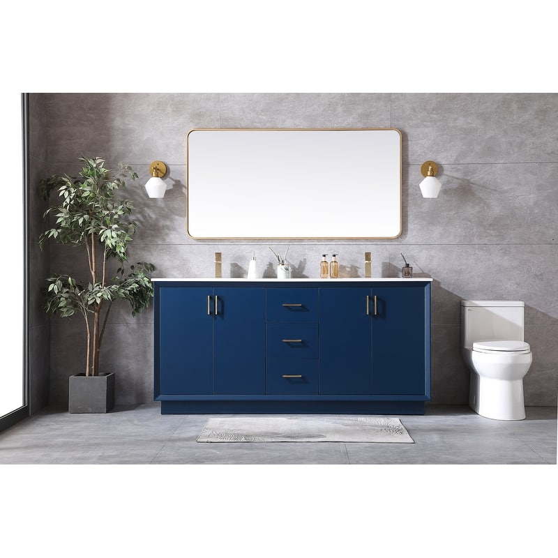 Elegant Lighting VF19672D Hayes 72" Free Standing Double Basin Vanity
