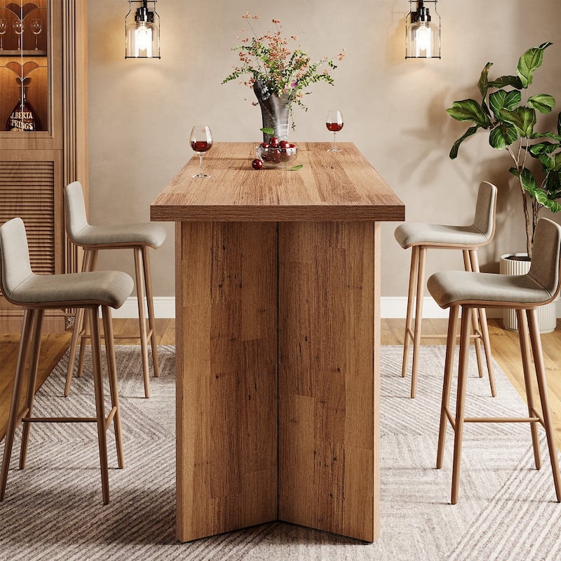 62.99-Inch Bar Table for Dining Room, Living Room