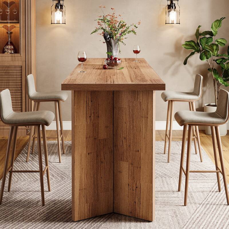 62.99-Inch Long Kitchen Bar Table for Dining Room, Living Room