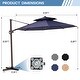 preview thumbnail 25 of 34, 11.5-foot Outdoor Round Cantilever Umbrella