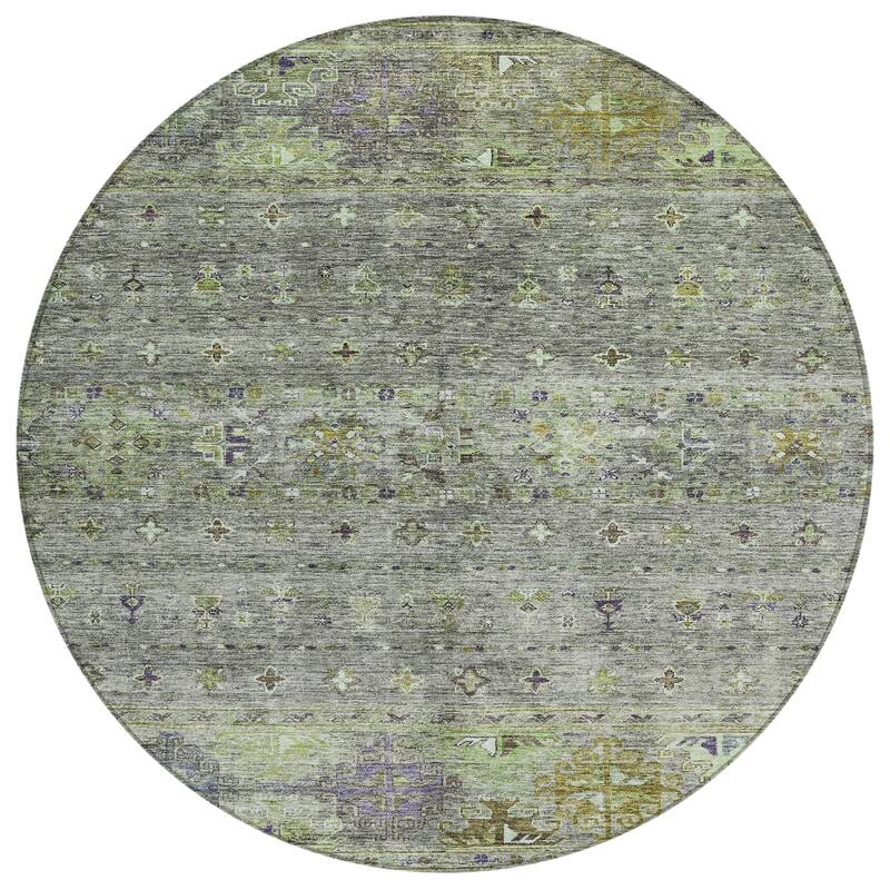 Machine Washable Indoor/ Outdoor Boho Moroccan Chantille Rug