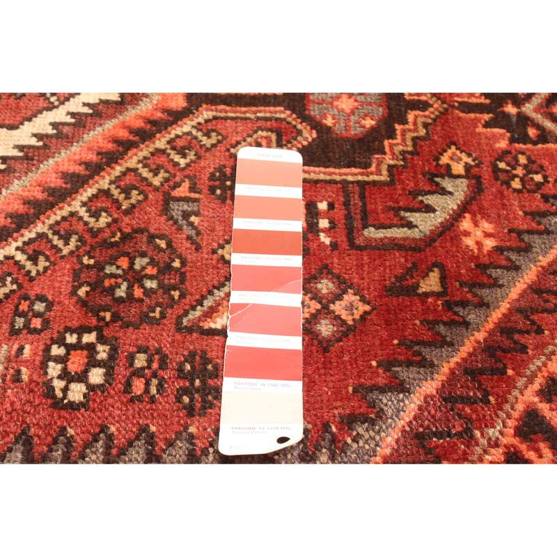 ECARPETGALLERY Hand-knotted Andelz Dark Red Wool Rug - 4'4 x 6'9