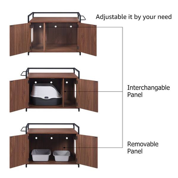 Shop Unipaws Cat Litter Box Enclosure Cat Washroom Bench Nightstand Overstock 30898108