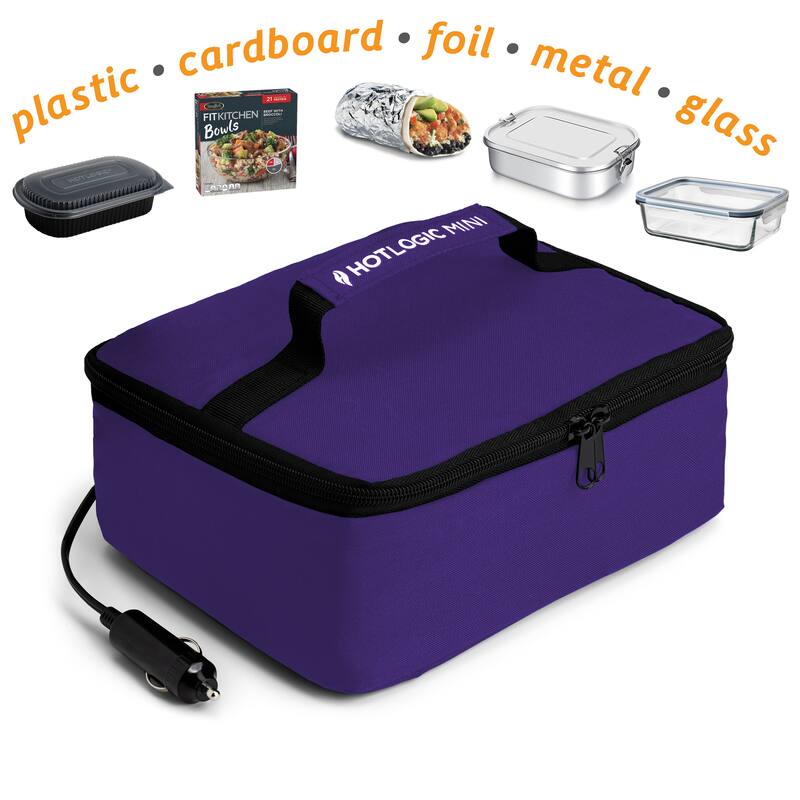 HOTLOGIC Portable Personal 12V Mini Oven, Aqua Floral
