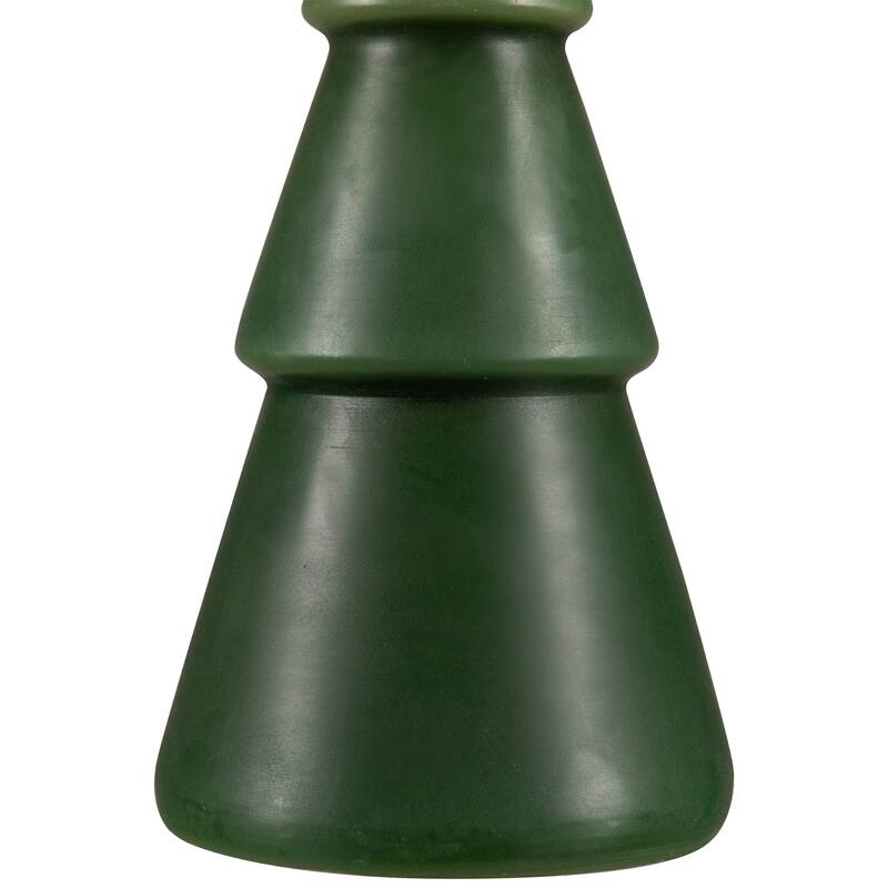 Flameless LED Flickering Christmas Tree Wax Candles - 10.5" - Green - Set of 2